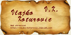 Vlajko Koturović vizit kartica